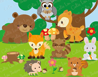 Showing Gallery For Forest With Animals Clipart Images