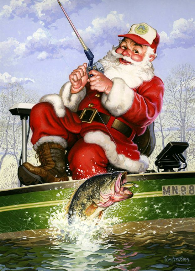Tom Newsom Santa S Catch   Illustration   Pinterest