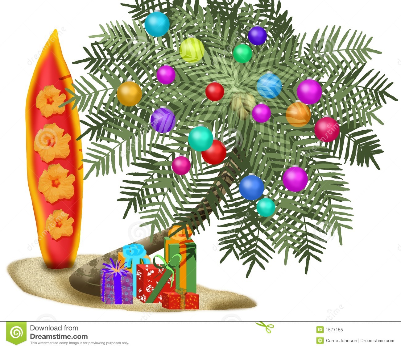 Tropical Christmas Clip Art Tropical Christmas Tree