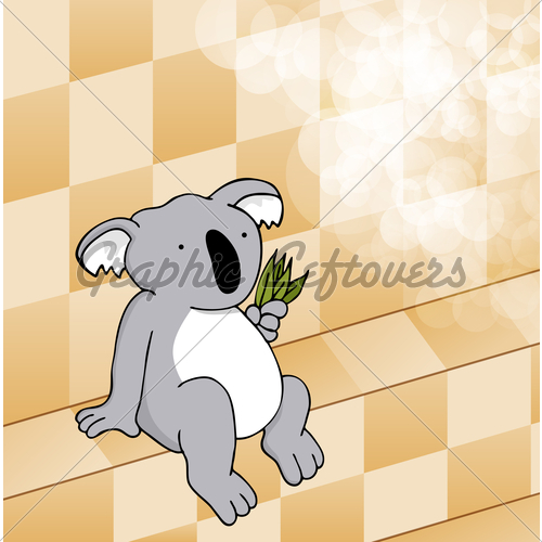 An Image Of A Cute Koala Eating Leaves In A Ste