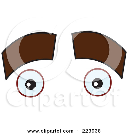 Clipart Illustration Of A Pair Of Thick Eyebrows Over Eyes By Yayayoyo