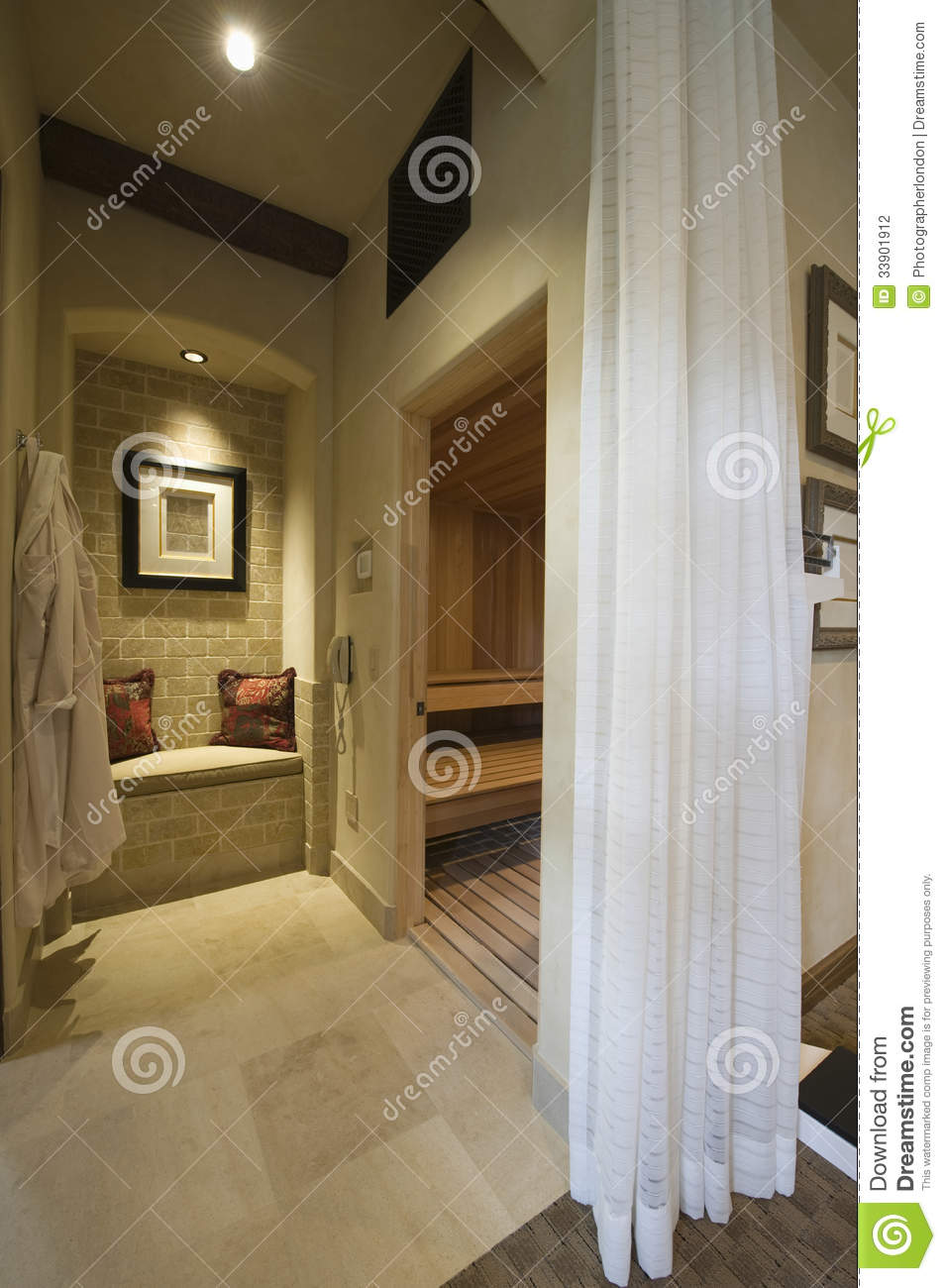 Curtained Sauna And Steam Room Stock Photography   Image  33901912