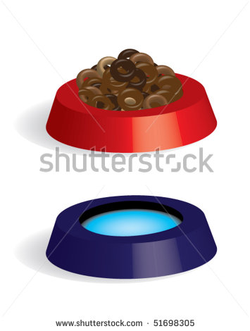 Dog Food And Water Bowl Clipart Illustration Of Food And Water