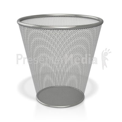 Empty Waste Basket   Presentation Clipart   Great Clipart For