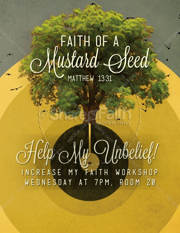 Faith Of A Mustard Seed Religious Flyer Template   Flyer Templates