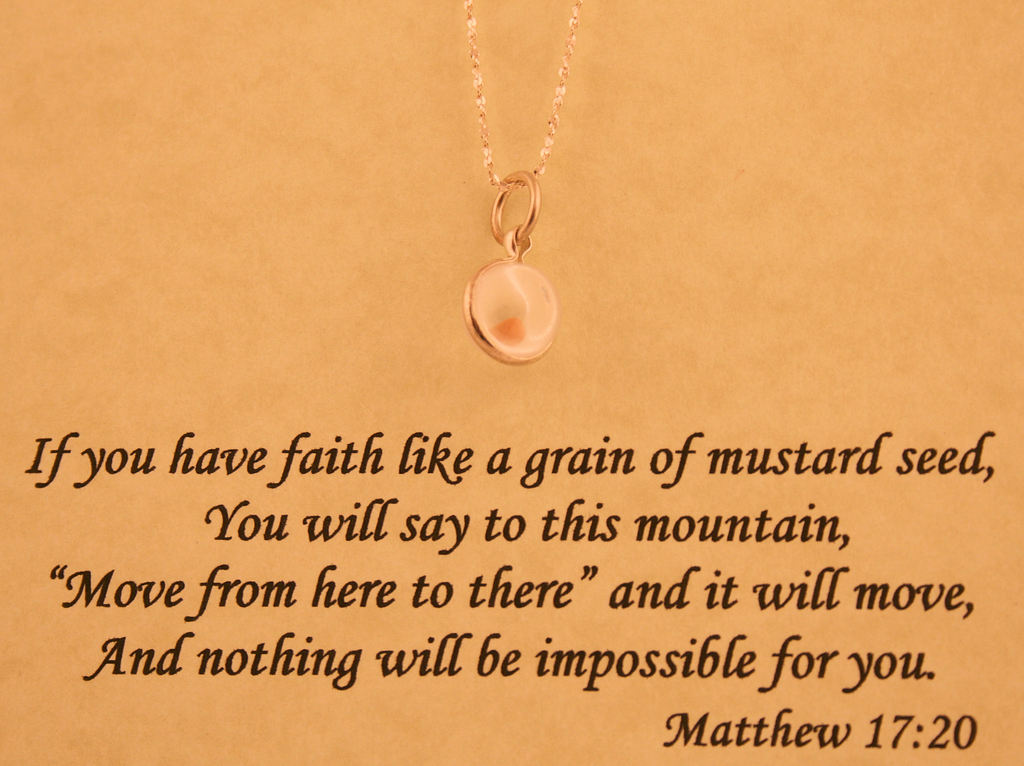Mustard Seed Necklace Poetry Gift