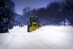 Plow Truck Clearing Snow  Stock Photography