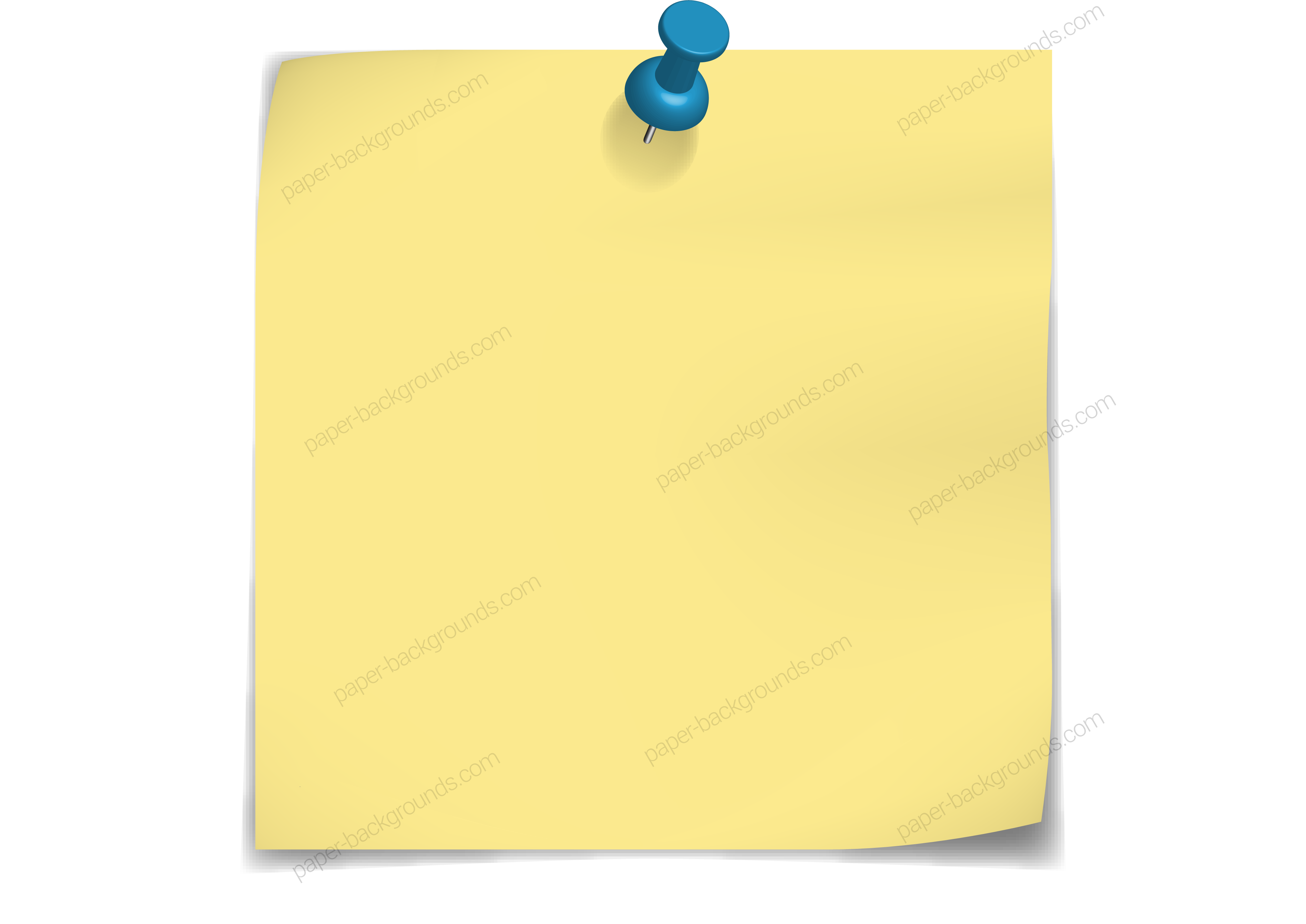 Post It Note With Blue Push Pin High Resolution 3492 X 2791 Clipart