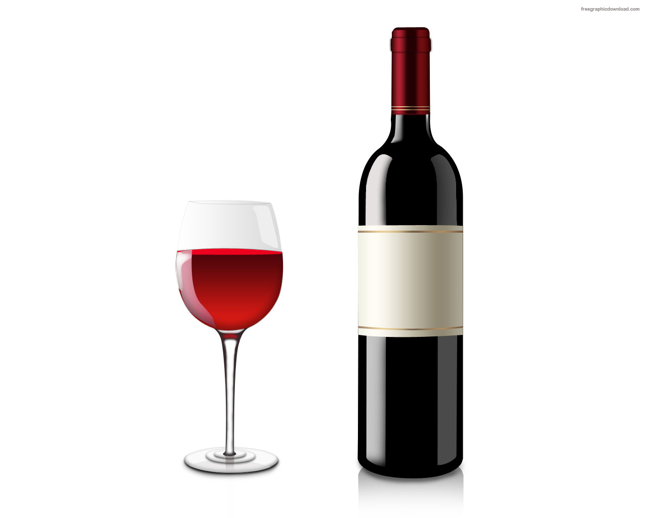 Red Wine Bottle And Wine Glass Psd B Jpg