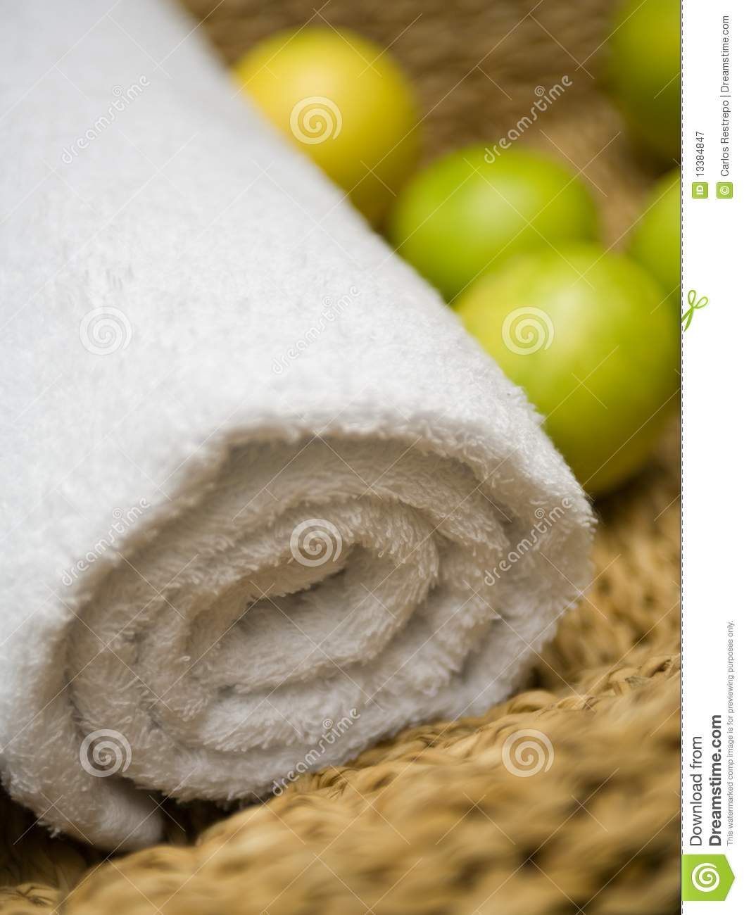 Rolled Up Bath Towel Royalty Free Stock Photography   Image  13384847