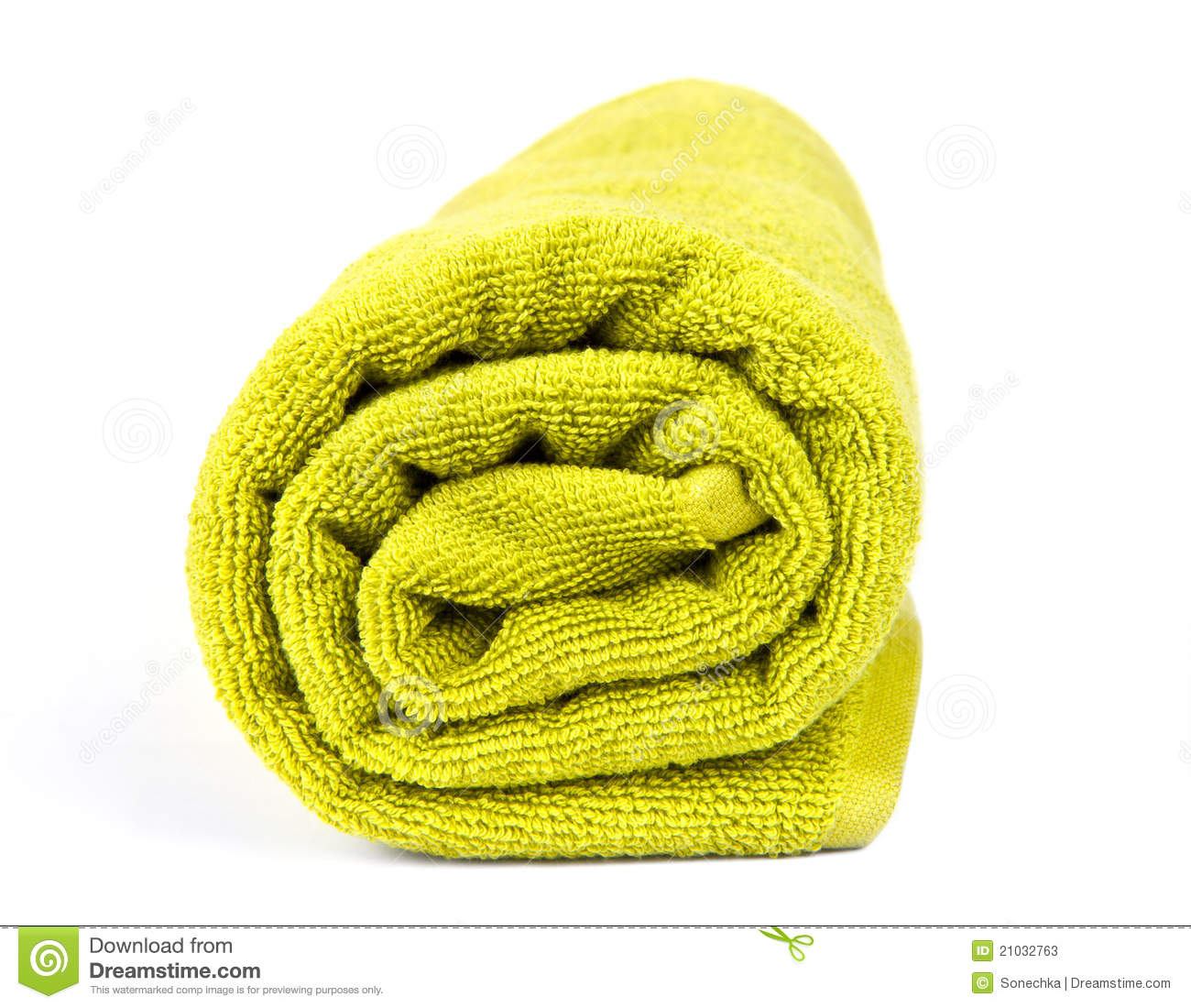 Rolled Up Green Towel Stock Photos   Image  21032763