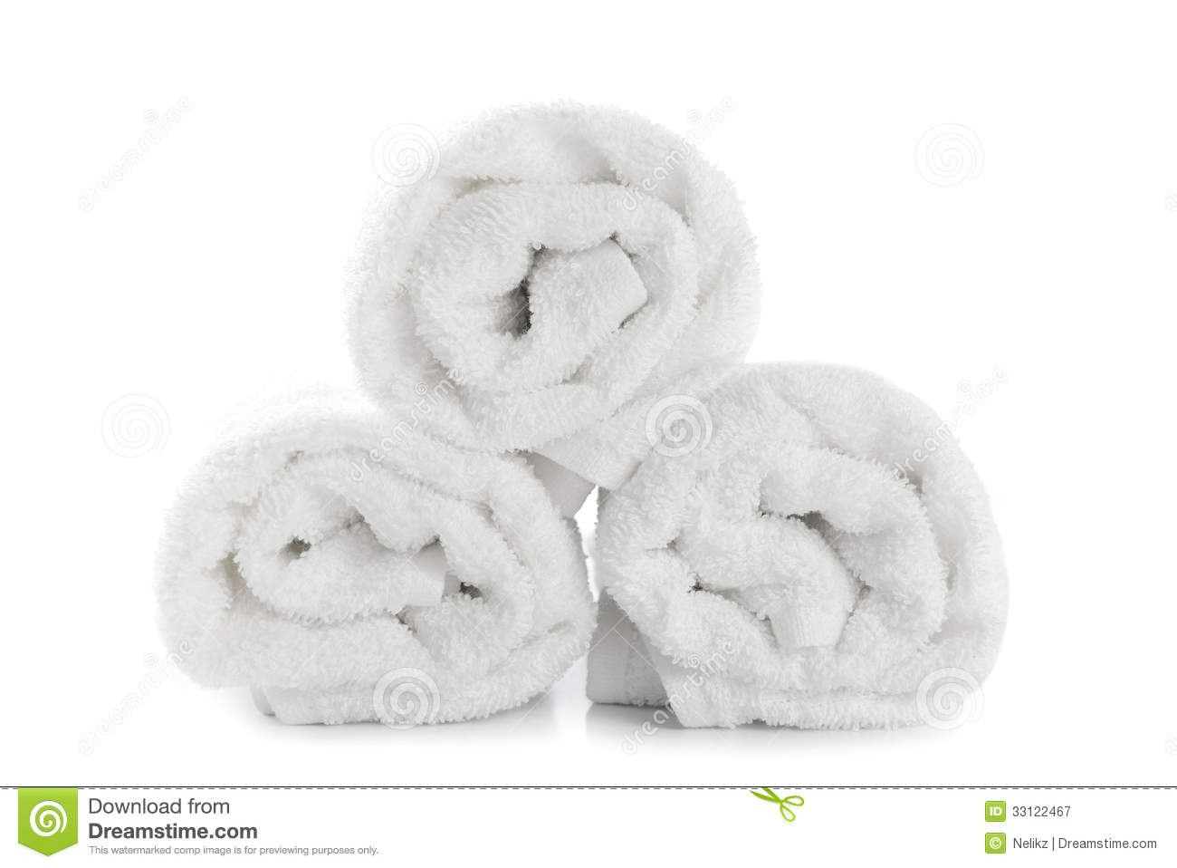 Rolled Up White Beach Towel Royalty Free Stock Photography   Image    