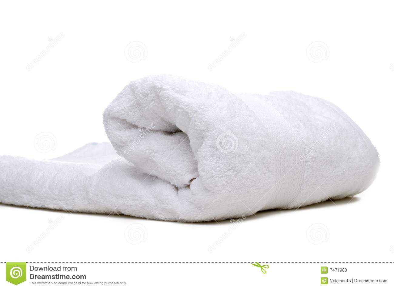 Rolled Up White Towel Stock Photos   Image  7471903