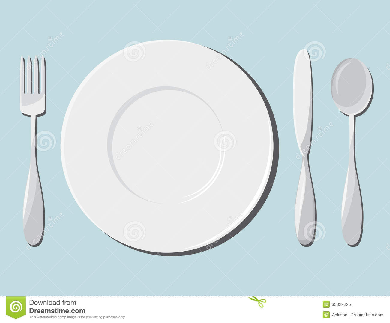 Royalty Free Stock Photo  Dishes And Cutlery