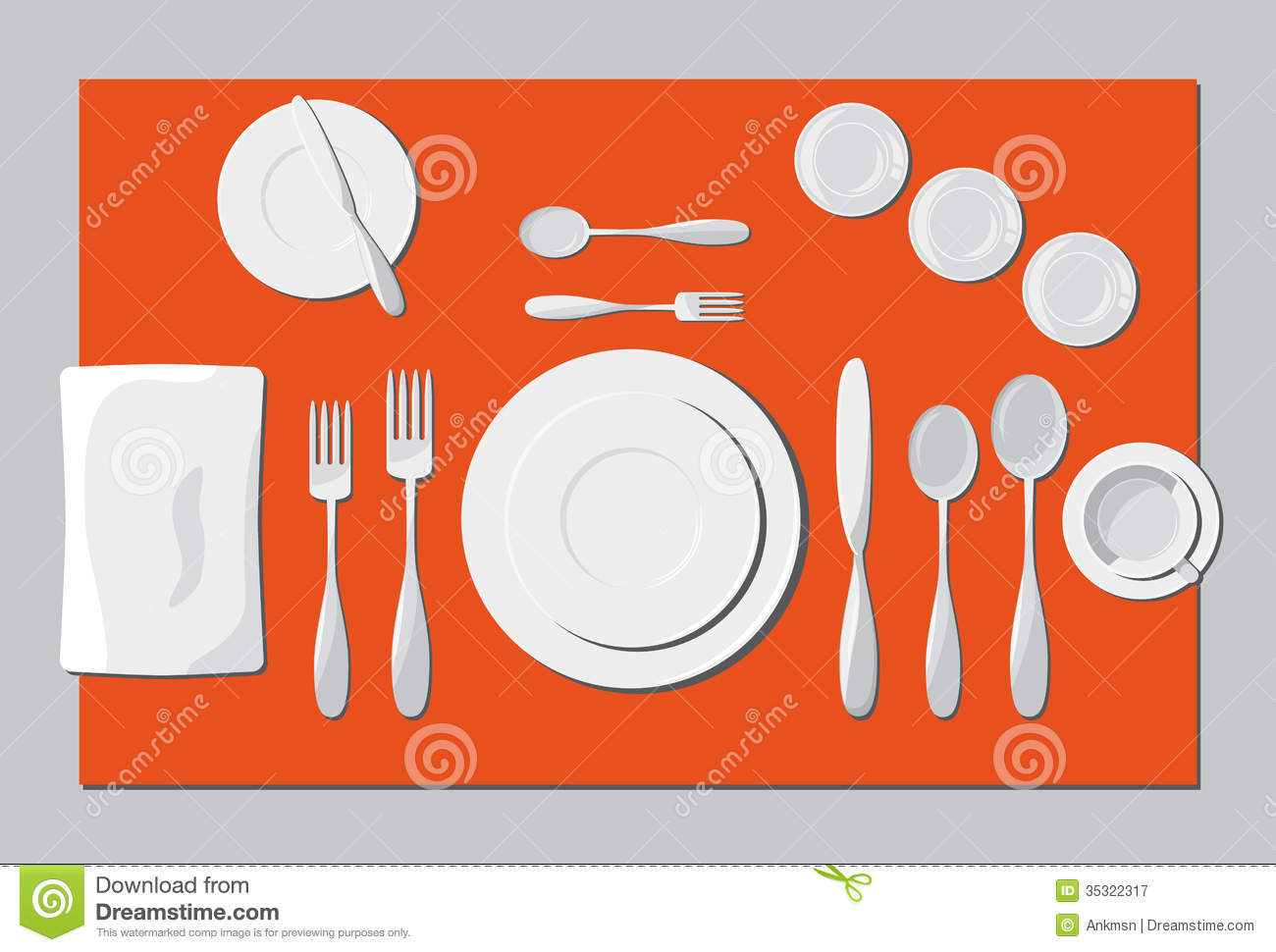 Serving Dishes And Cutlery Royalty Free Stock Photography   Image