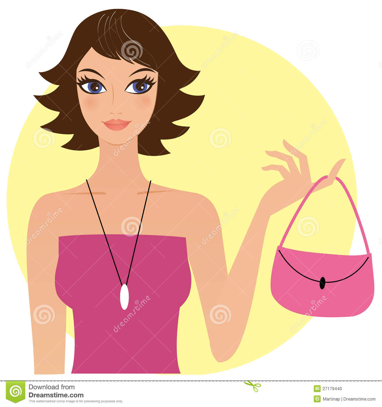 Showing Gallery For Woman With Handbag Clipart