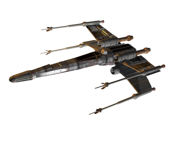 Star Wars Spaceships And Vehicles X Wing   3ds  3d Studio Software
