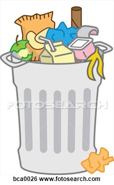 Stock Illustration   A Garbage Can Full Of Trash  Fotosearch   Search
