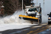 Stock Photograph Of Snow Plow Truck Clearing Road U16576219   Search