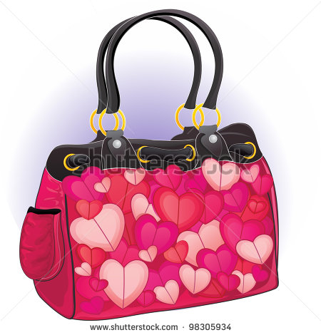Vector Illustration Of A Glamour Pink Handbag For Valentine S Day