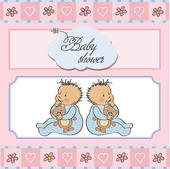 Baby Twins Shower Card Baby Twins Shower Card Baby Twins
