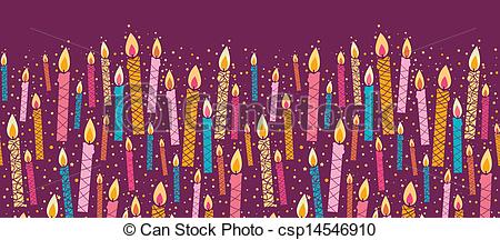 Birthday Candles Horizontal Seamless Pattern Background   Csp14546910