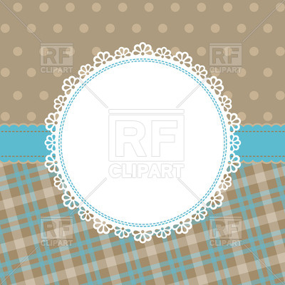 Blank Lace Round Frame 29471 Download Royalty Free Vector Clipart