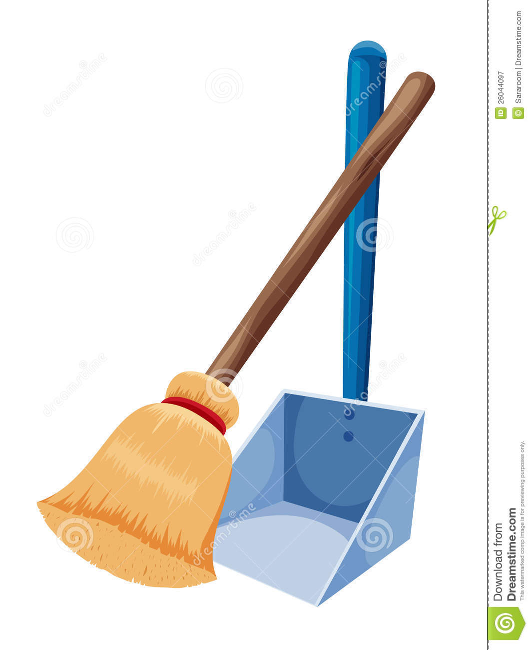 Broom And Dustpan Royalty Free Stock Photography   Image  26044097