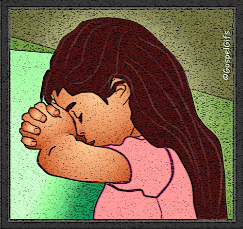 Christian Clip Art Image  Praying Child