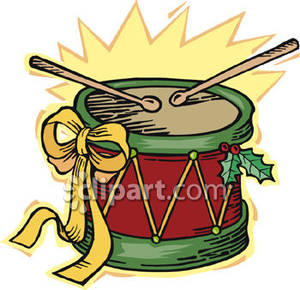 Christmas Drum   Royalty Free Clipart Picture