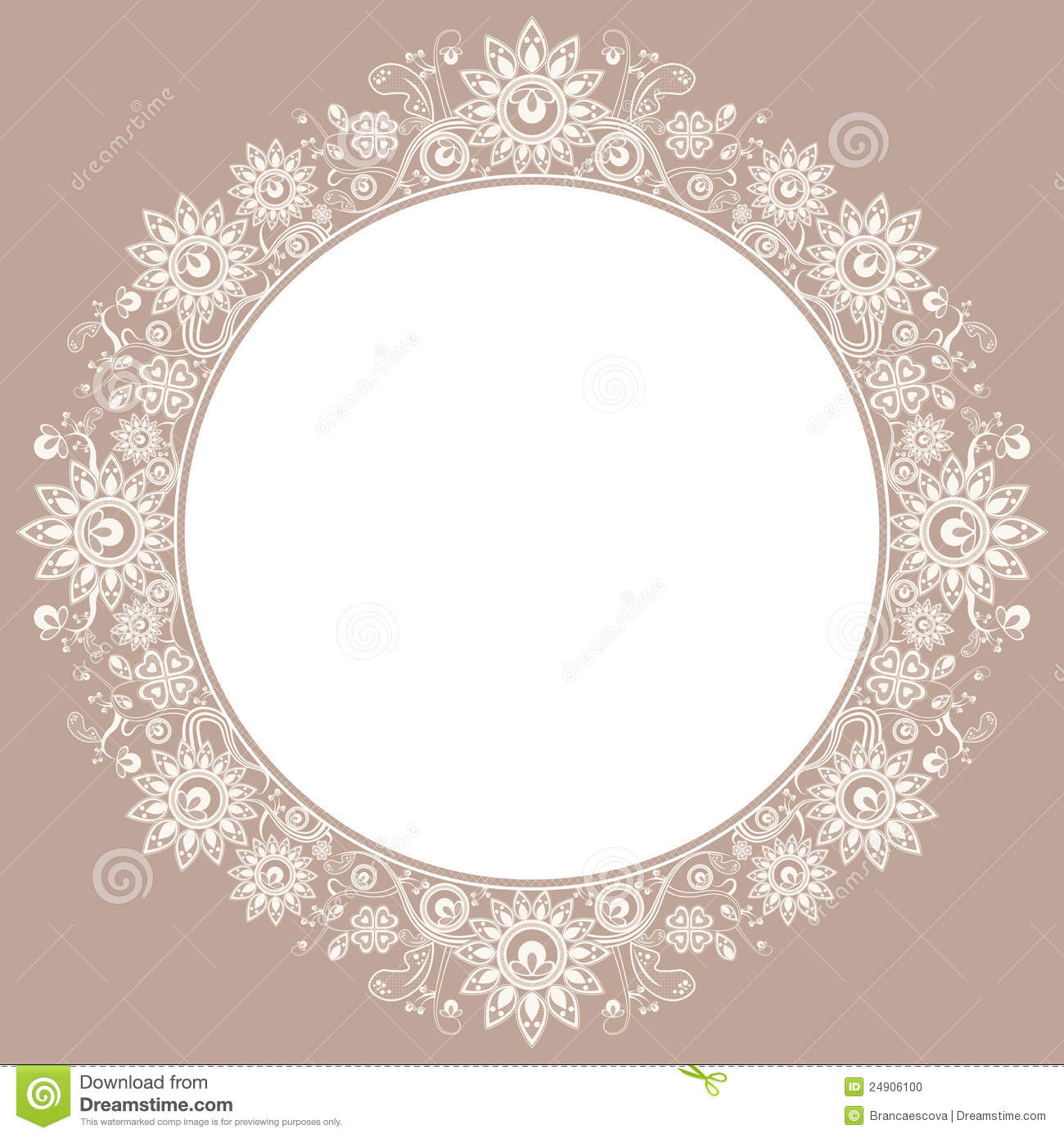 Circle Lace Frame Useful For Frame Background