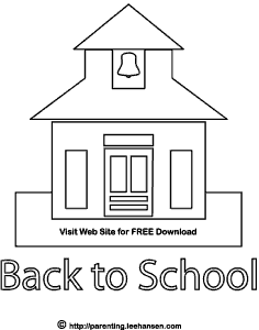 Click Image Or Link To Print A Full Size School House Coloring Page In