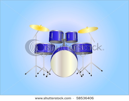 Clip Art Picture Of A Drum Set