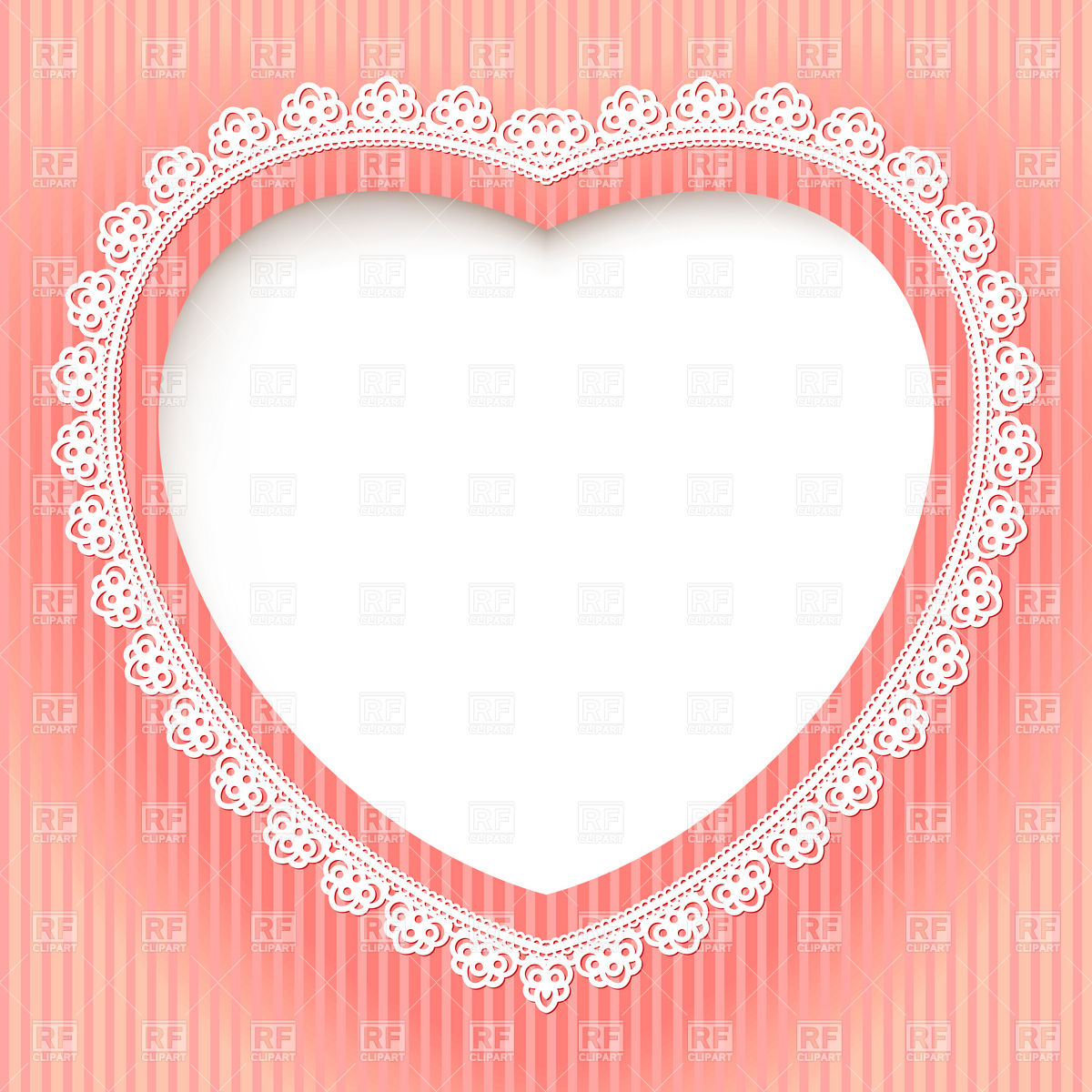Clipart Catalog Borders And Frames Decorative Heart Shaped Lace Frame