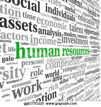 Clipart   Human Resources Concept In Tag Cloud  Stock Illustration
