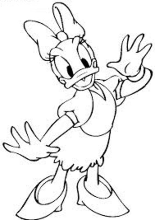 Daisy Duck Free Coloring Pages For Kids    Disney Coloring Pages