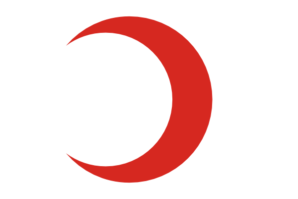 Flag Of The Red Crescent Reverse Clip Art At Clker Com   Vector Clip