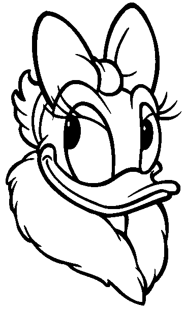 Free Printable Daisy Duck Head Coloring Pages