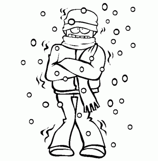 Freezing  Sure Wish It Would Warm Up  Snow Winter Kids Coloring Pages