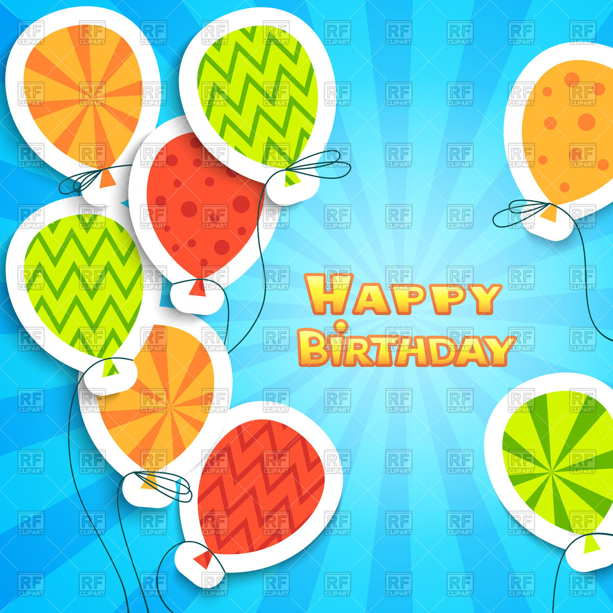 Happy Birthday Applique Background With Balloons Backgrounds