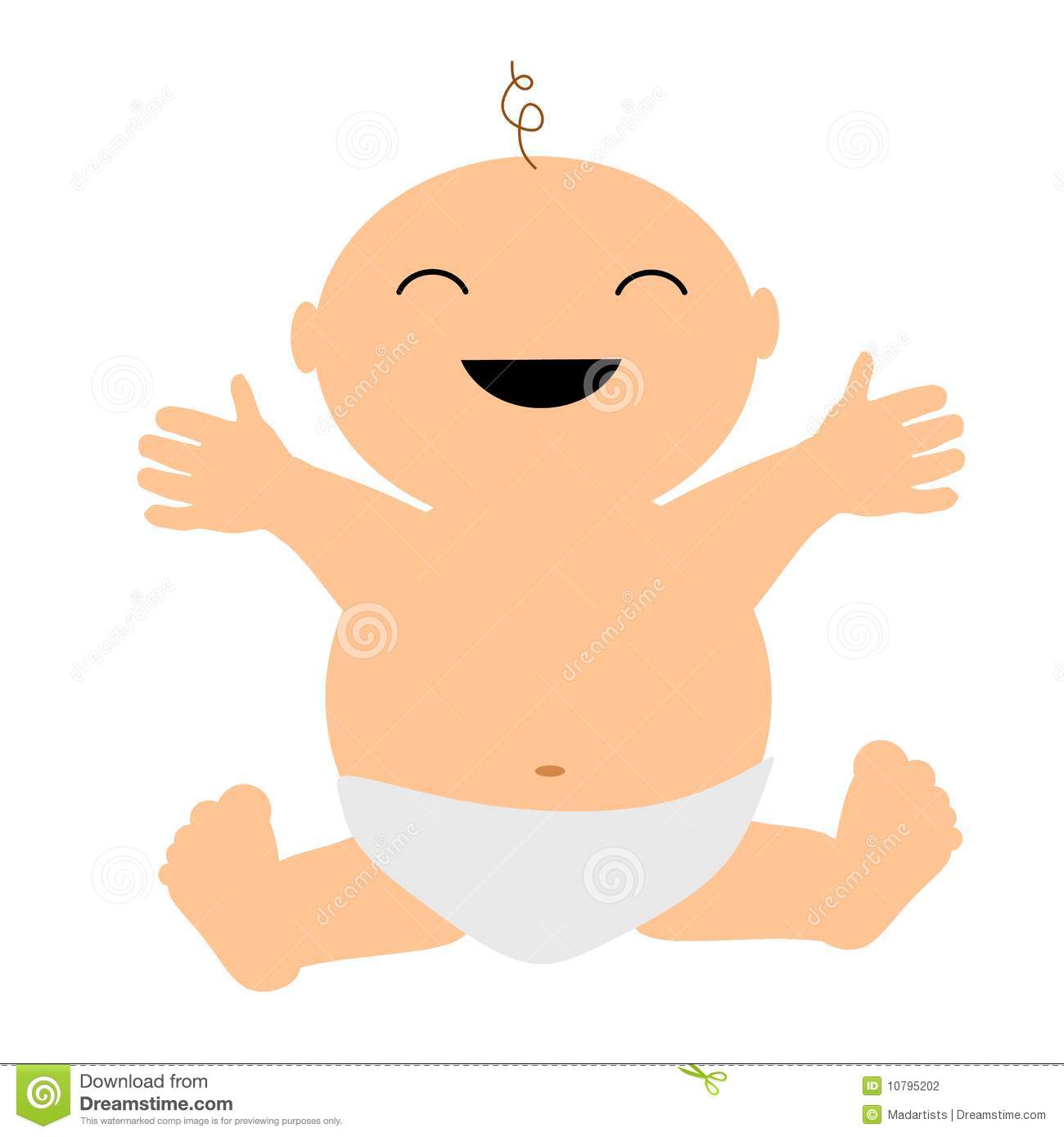 Happy Laughing Clip Art Baby Stock Photography   Image  10795202