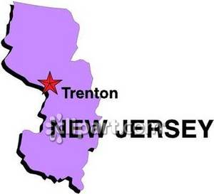 Map State New Jersey Showing State Capital Trenton Royalty Free 080725    