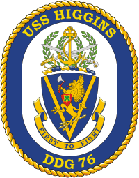 Navy Uss Higgins  Ddg 76  Destroyer Emblem  Crest    Vector