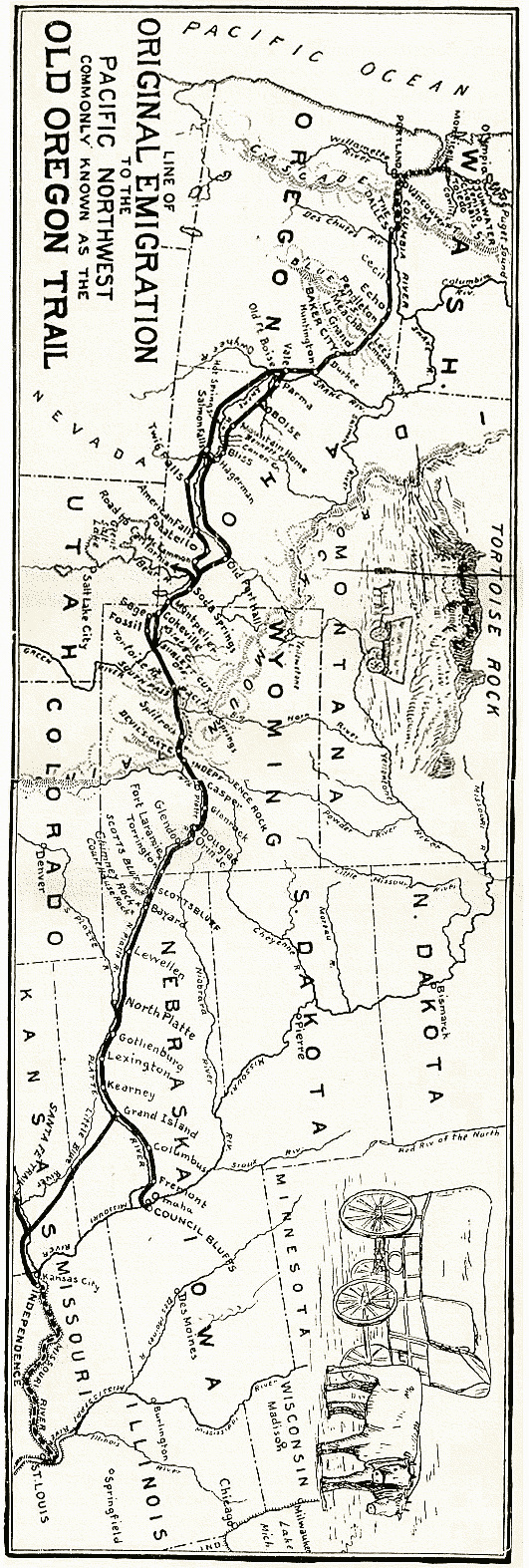 Oregon Trail 1907   Http   Www Wpclipart Com American History Maps