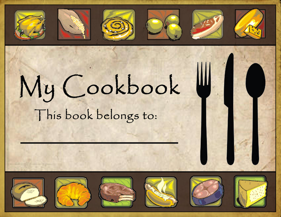 Recipe Book Cover Clipart Cookbook Cover By Batzler103