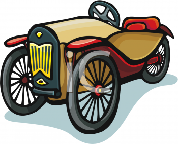 Royalty Free Clipart Picture Of An Old Timey Car