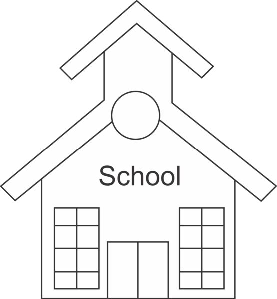 Schoolhouse Outline School House Md Image   Vector
