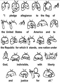 Sign Language On Pinterest   American Sign Language Pledge Of