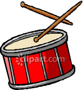 Snare Drum And Sticks   Royalty Free Clipart Picture