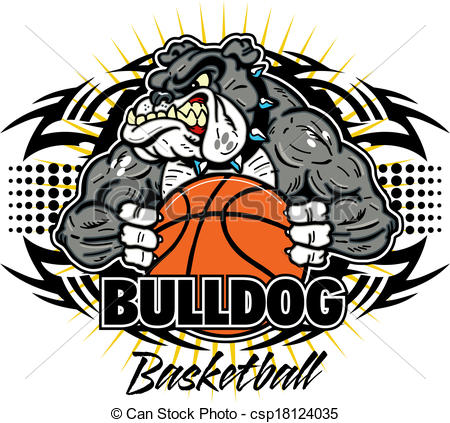Vector   Tribal Bulldog Basketball   Stock Illustration Royalty Free